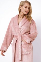 Теплый и уютный халат средней длины из плюша Eva Aruelle, Розовый, M